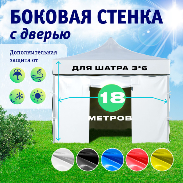 Боковые стенки. Комплект с дверью для шатра торгового гармошка ...