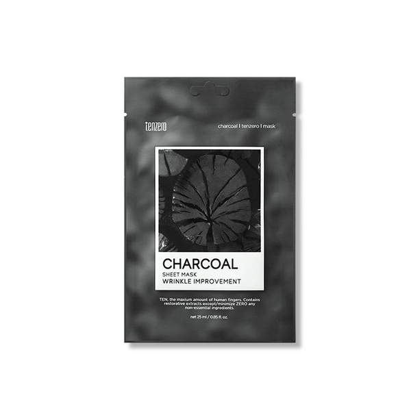 Тканевые маски для лица TENZERO CHARCOAL SHEET MASK с экстрактом ...