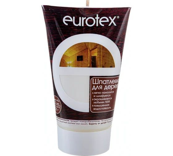 Шпатлевка по дереву Eurotex, белая 0,225кг купить на OZON по низкой ...