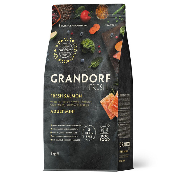 GRANDORF Fresh Dog Adult MINI Salmon&Sweet Potato 1 кг сухой корм для ...