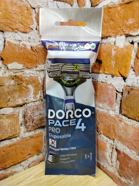 Dorco PACE 4 PRO Одноразовый бритвенный станок мужской 4-ех лезвийный с ...