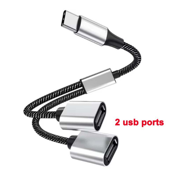 Переходник Type C на двойной USB OTG, удлинитель зарядного кабеля ...