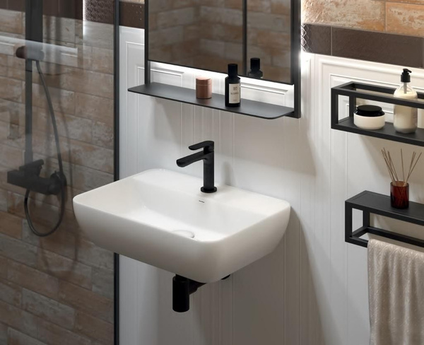 Раковина PLAZA подвесная 55, белая глянцевая KERAMA MARAZZI PLR.wb.55. ...