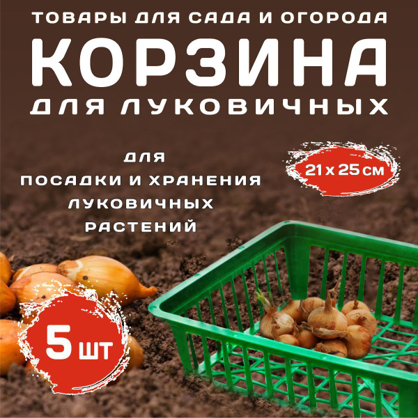 Корзина для луковичных прямоугольная, 5 штук - купить с доставкой по ...