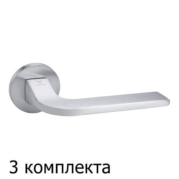 Ручки дверные Вико (LOCKit) SC матовый хром без защелки (3 комплекта ...