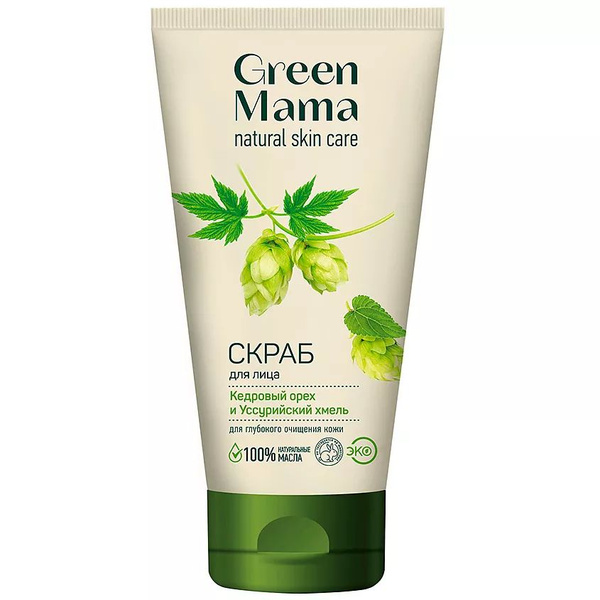 GREEN MAMA, Скраб для лица, 170 мл, Natural Skin Care купить на OZON по ...