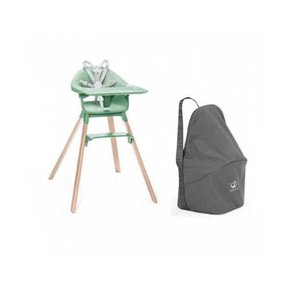 Stokke Stokke Clikk зеленый стульчик для кормления и сумка для ...