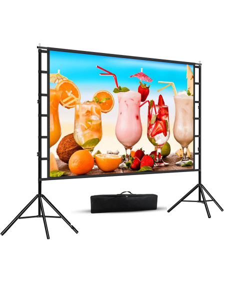 84" Белый Двойной штатив экран для проектора - купить с доставкой по ...