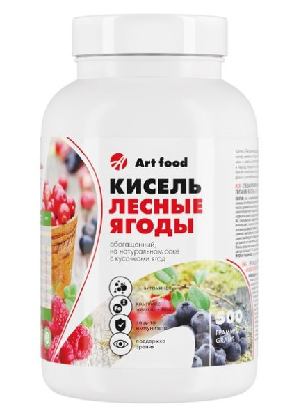 Арт Лайф Кисель Лесные ягоды 500 г, На натуральном соке с кусочками ...