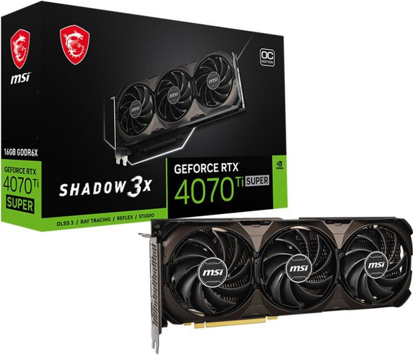 Видеокарта MSI GeForce RTX 4070 Ti SUPER, 16 ГБ PCI-E 4.0 x16 ...