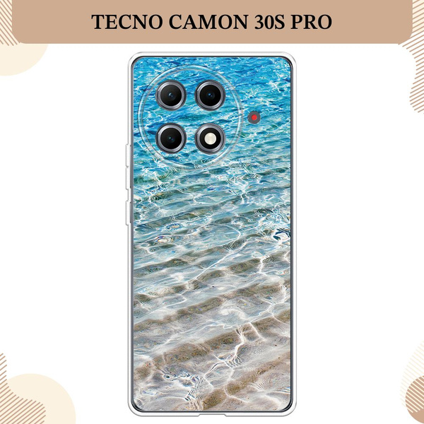 Силиконовый чехол на Tecno Camon 30S Pro / Техно Камон 30S Про Волны 10 ...