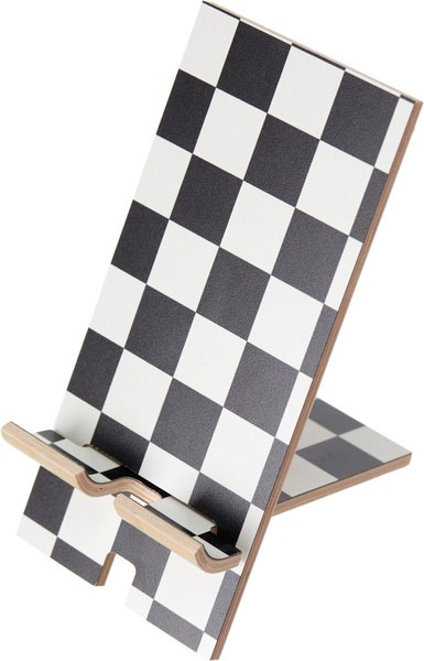 Подставка IKEA PLUGGLAND ИКЕА ПЛУГГЛАНД, клетчатый орнамент/чёрный ...