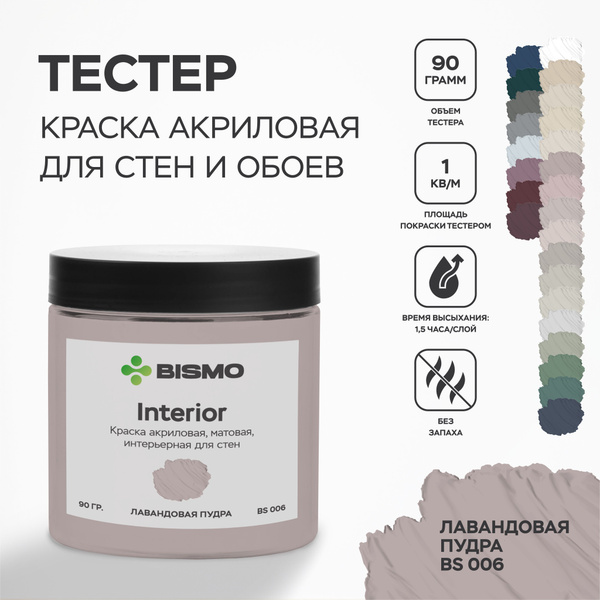 Краска для стен и потолков Bismo моющаяся, водоэмульсионная, акриловая ...