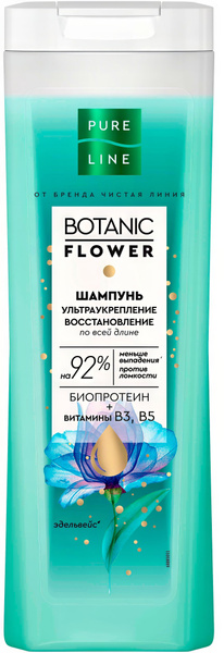 Шампунь Чистая Линия Botanic flower Ультраукрепление и восстановление с ...