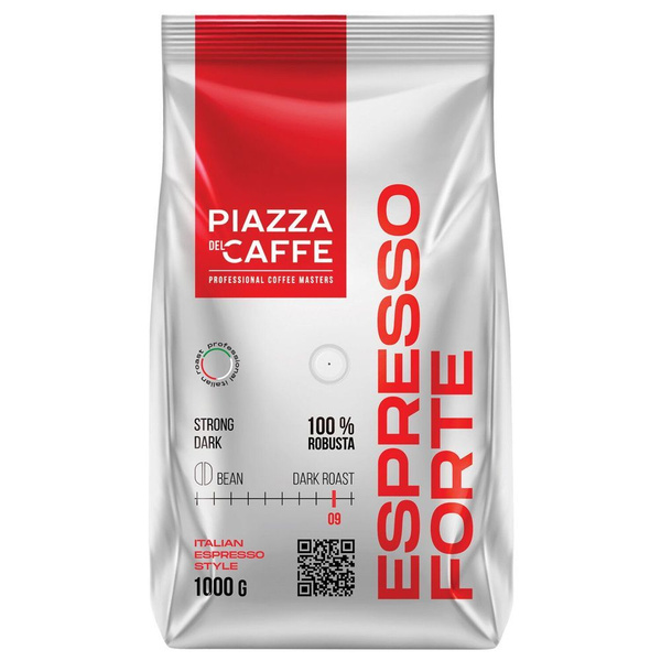 Кофе в зернах Piazza del Caffe Espresso Forte, робуста, 1 кг купить на ...