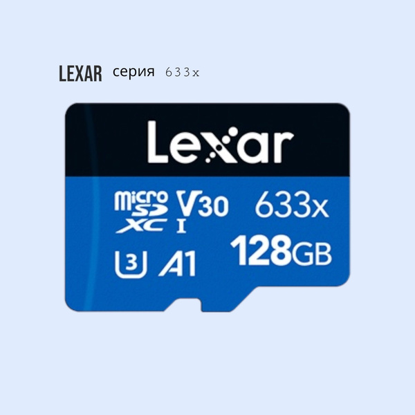 Карта памяти LEXAR Micro SD 128Gb (Микро сд 128 Гб 10 класс Лексар ...