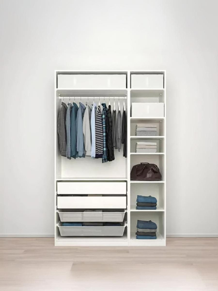 Гардеробная система IKEA ПАКС, ЛДСП, 125x58x236 см купить c доставкой ...