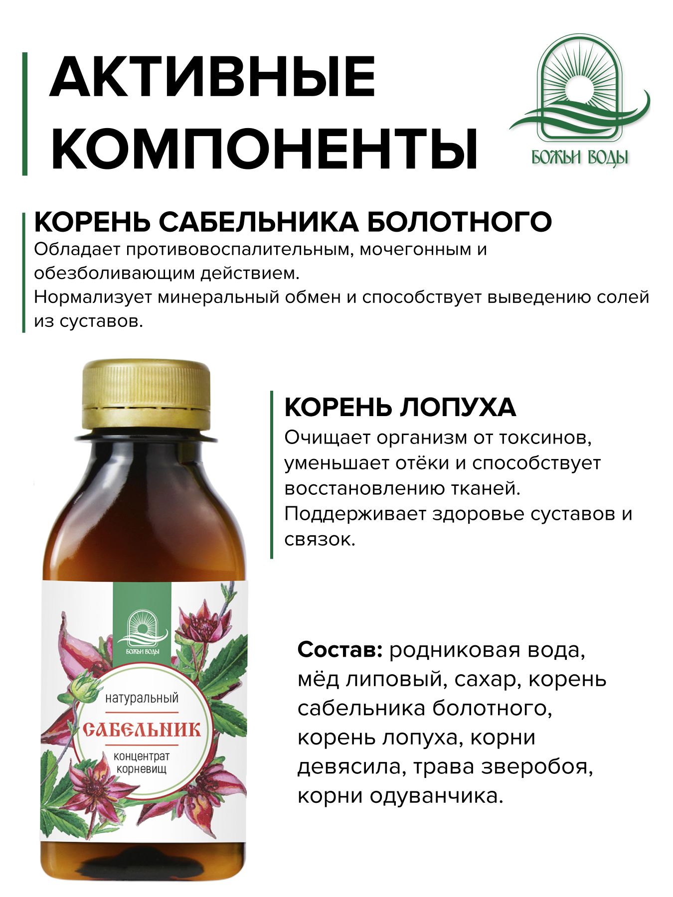 Концентрат сабельника травяной сбор для суставов