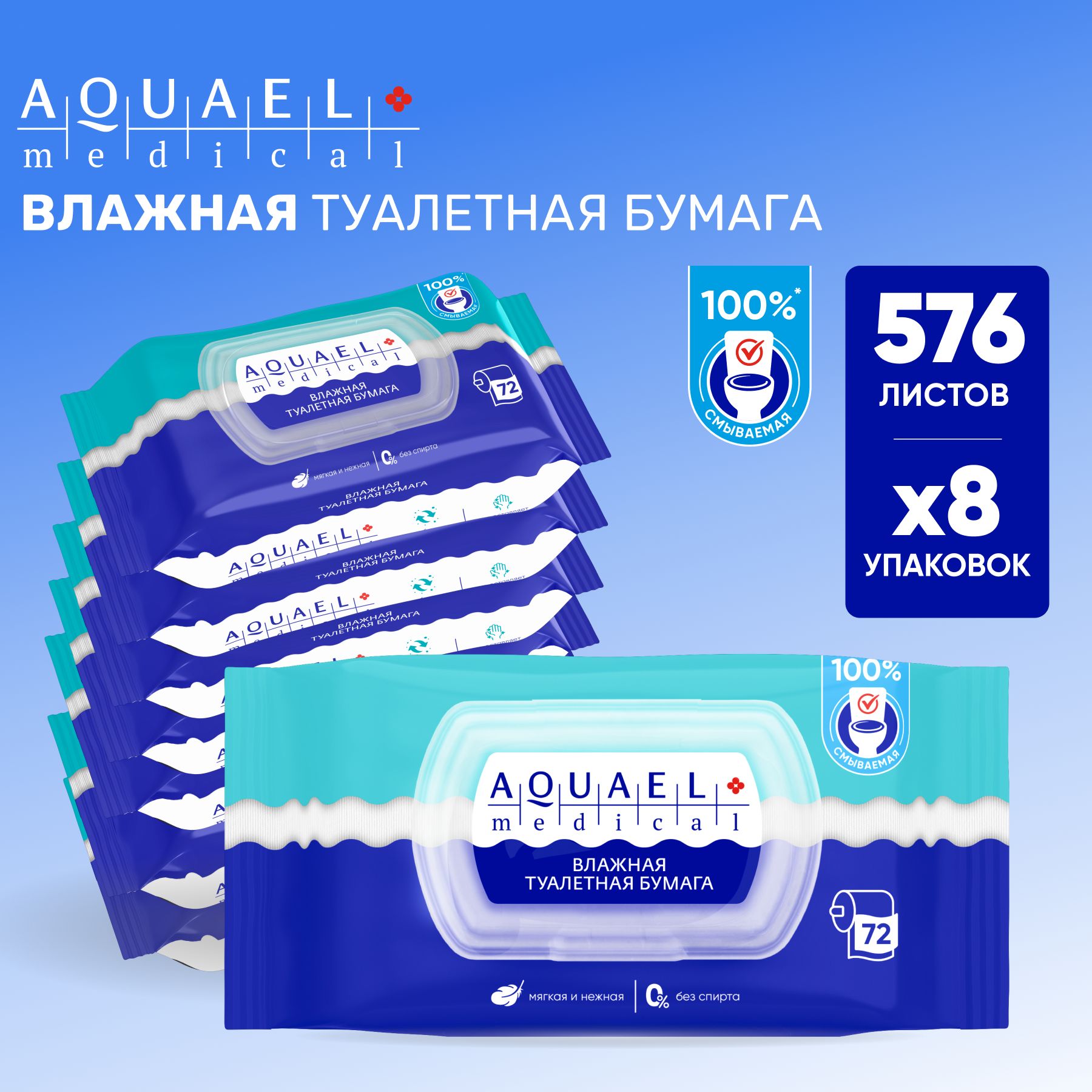 ТуалетнаябумагаAQUAELmedical