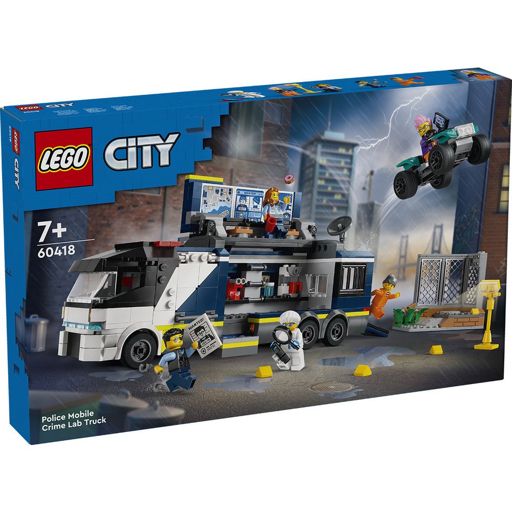 Конструктор LEGO City 60418 Полицейский передвижной грузовик  криминалистической лаборатории - купить с доставкой по выгодным ценам в  интернет-магазине OZON (1409999883)