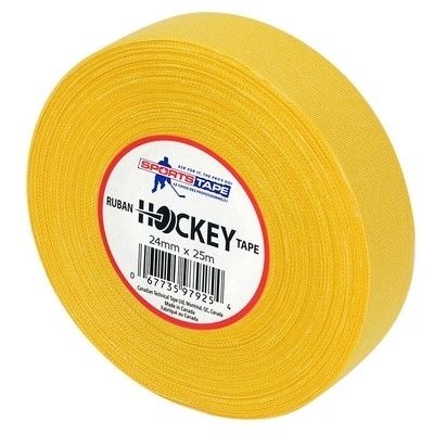 Хоккейная лента для клюшки Sports Tape 24мм*25м жёлтая