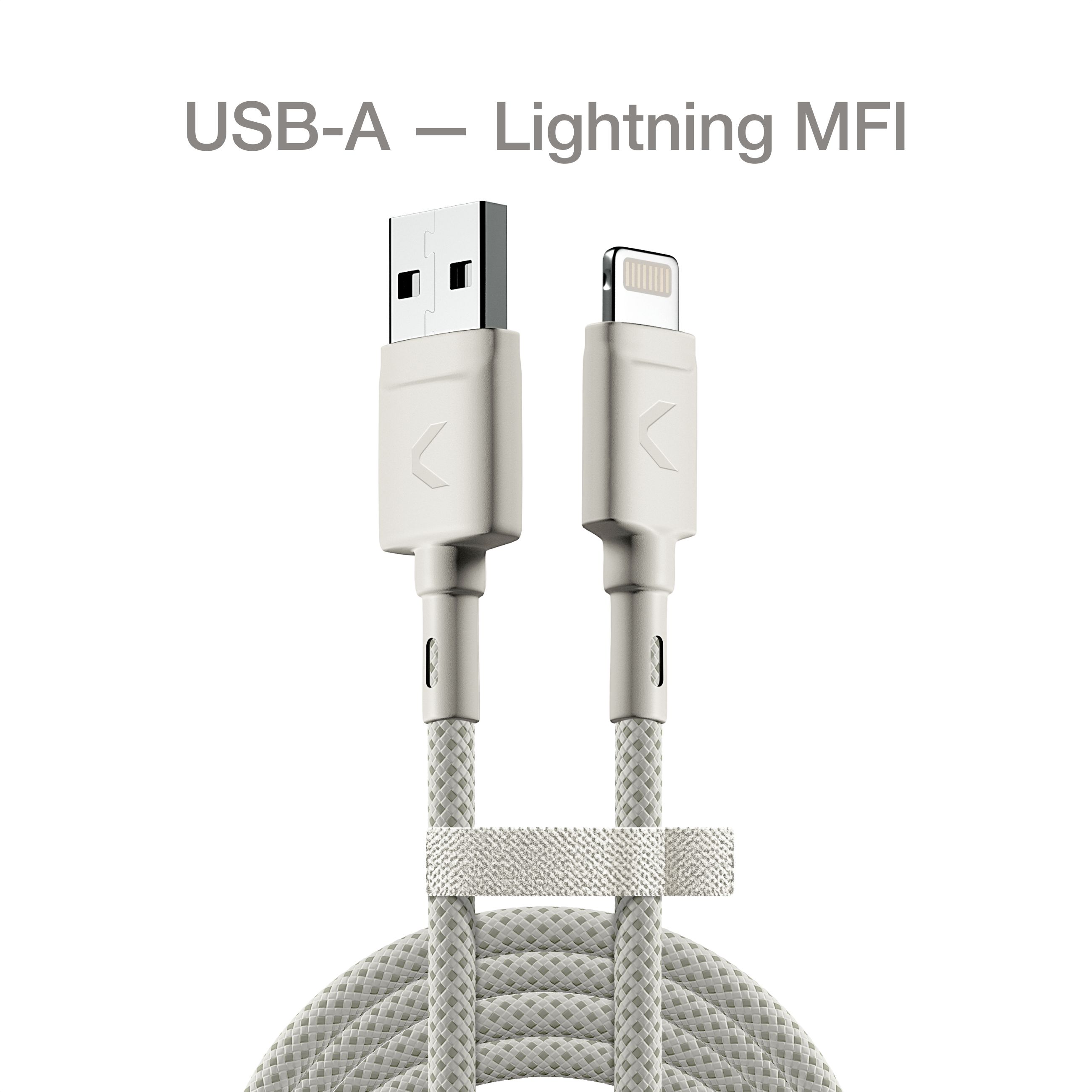 Кабель USB 2.0, USB Type-A COMMO Кабель Range Cable USB-А — Lightning MFI,  2.2м, Light Gray - купить по низкой цене в интернет-магазине OZON  (1398076109)