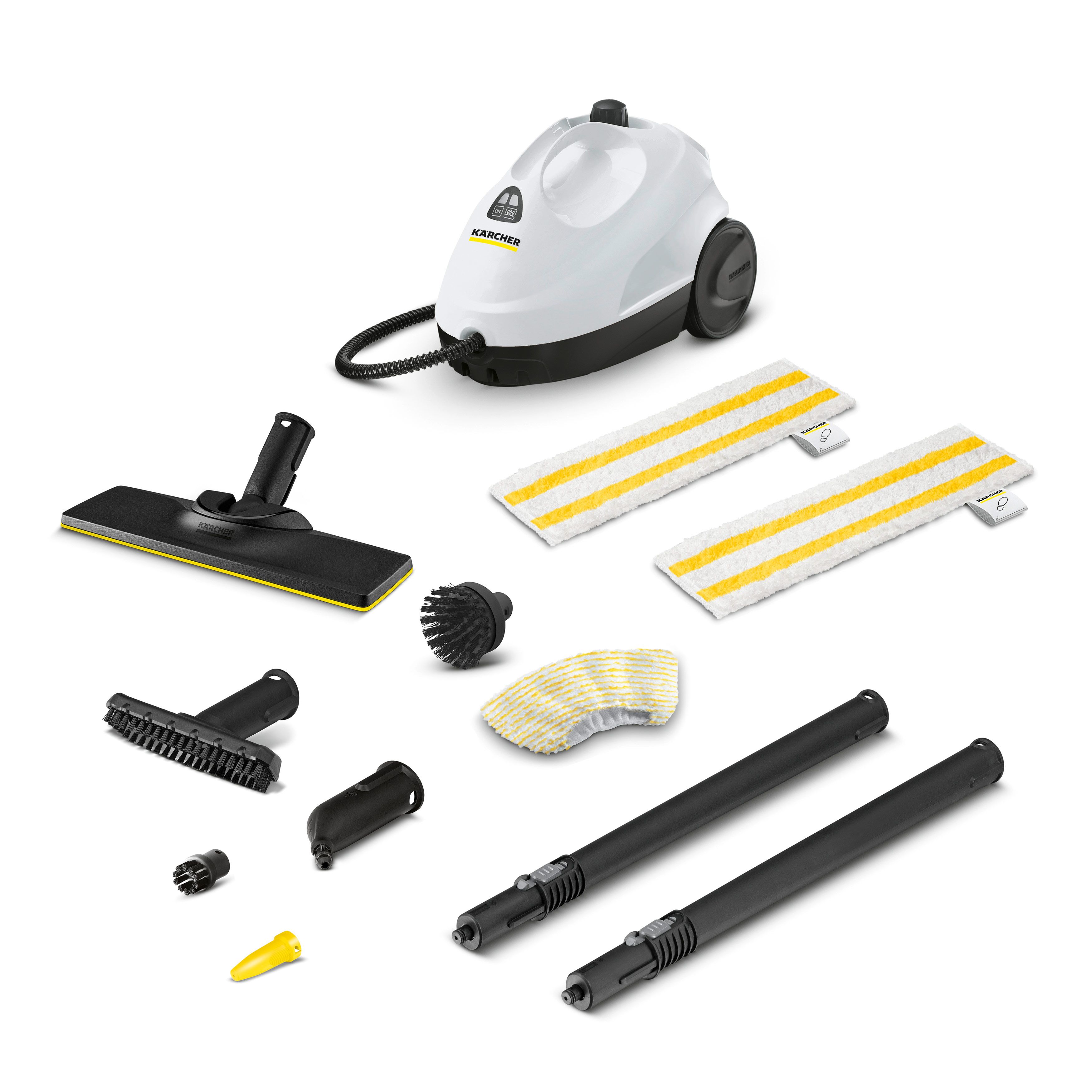 Пароочиститель Karcher 1.512-063.0, белый, черный матовый, 1500 Вт купить  по низкой цене с доставкой в интернет-магазине OZON (1387370317)