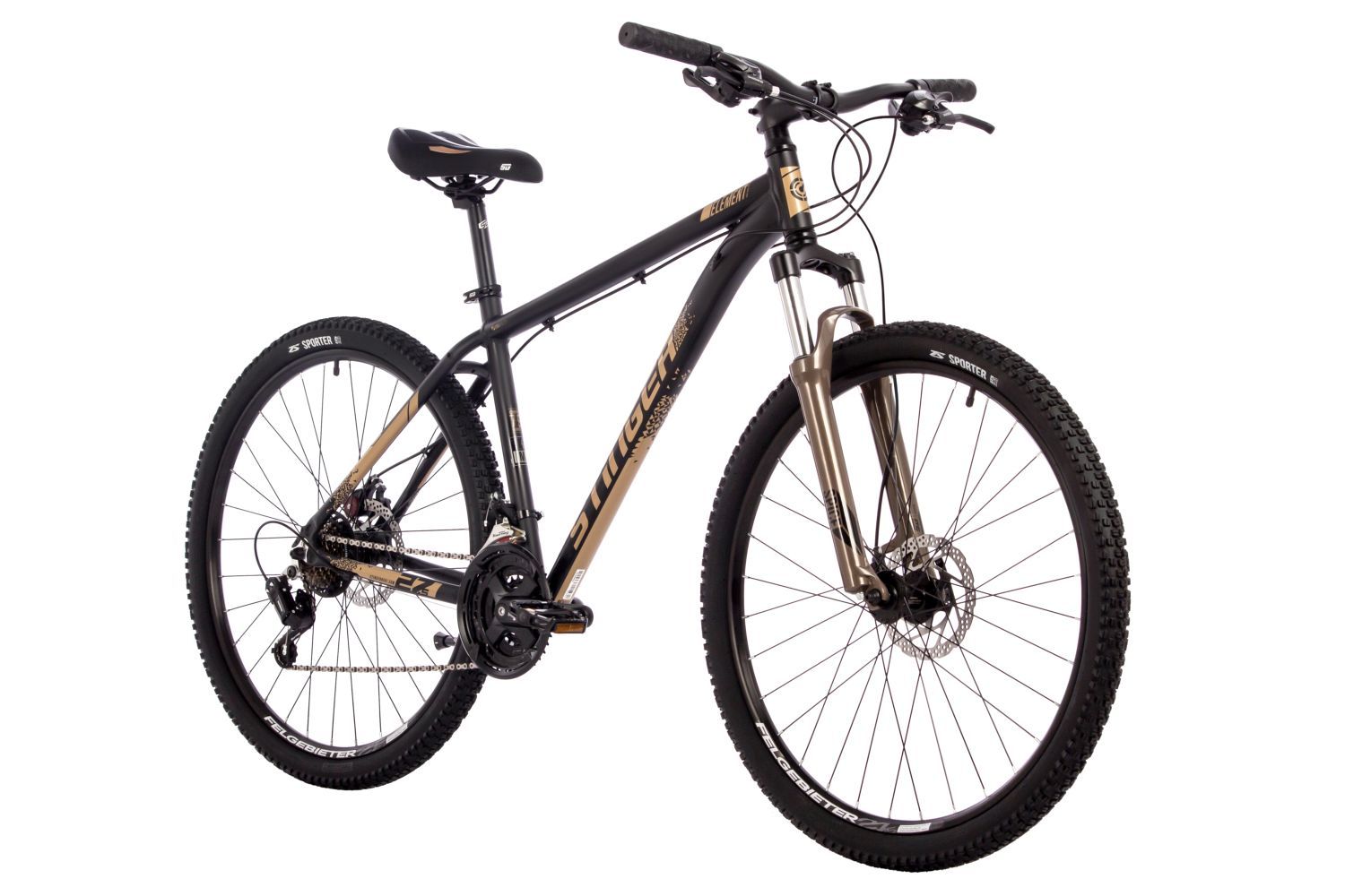 Велосипед STINGER 27.5" ELEMENT EVO золотистый, алюминий, размер 20"