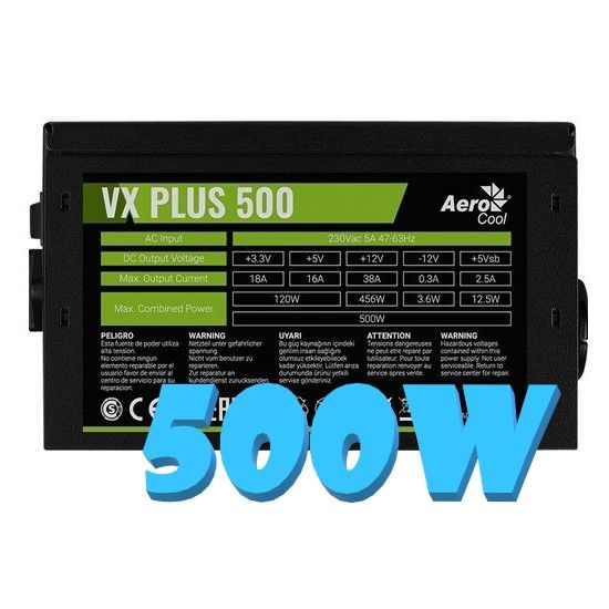 AerocoolБлокпитаниякомпьютераVXPLUS500W,500Вт(VXPLUS500W)