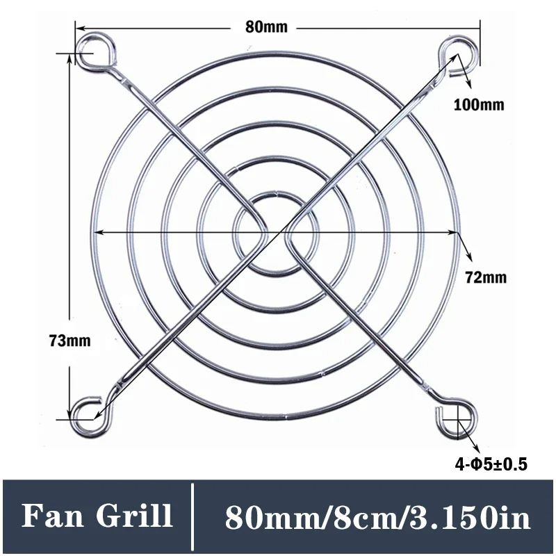 10шт.металлическийохлаждающийвентилятор,защитнаясеткадлягриля,железныйвентилятор,сетка80x80мм