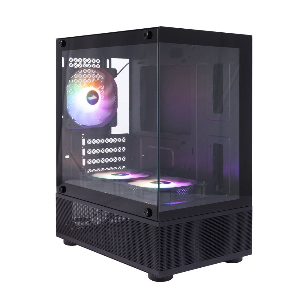 Корпус 1STPLAYER MIKU Mi2-A Black mATX 3x120mm LED fans / Mi2-A-BK-2F1R-1F1