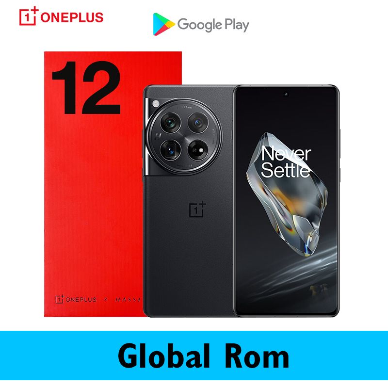 OnePlusСмартфонOneplus12(ГлобальнаяCPH2581прошивки+GooglePlay+OTA-обновление,двеSIM-карты)CN16/512ГБ,черный