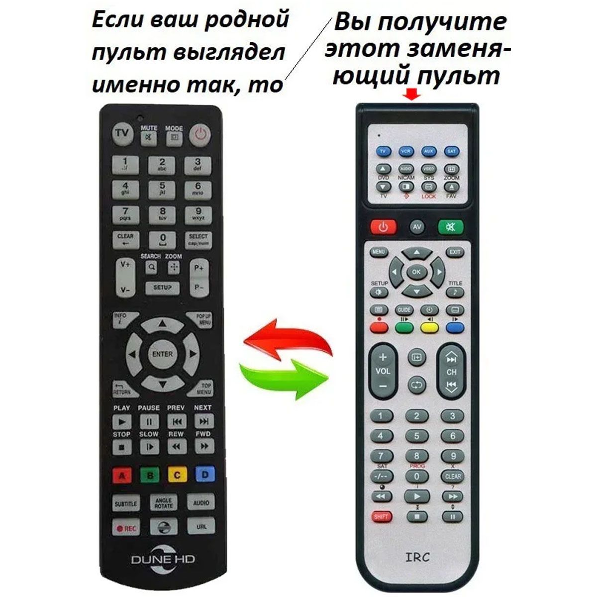 ЗаменяющийпультдляDuneHDLITE-53D,HDBase3D,HDTV-102