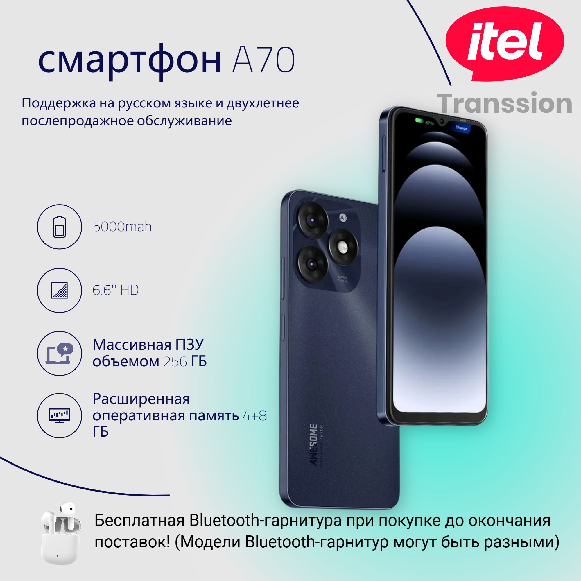 Смартфон ITEL Tecno - купить по выгодной цене в интернет-магазине OZON  (1502470877)