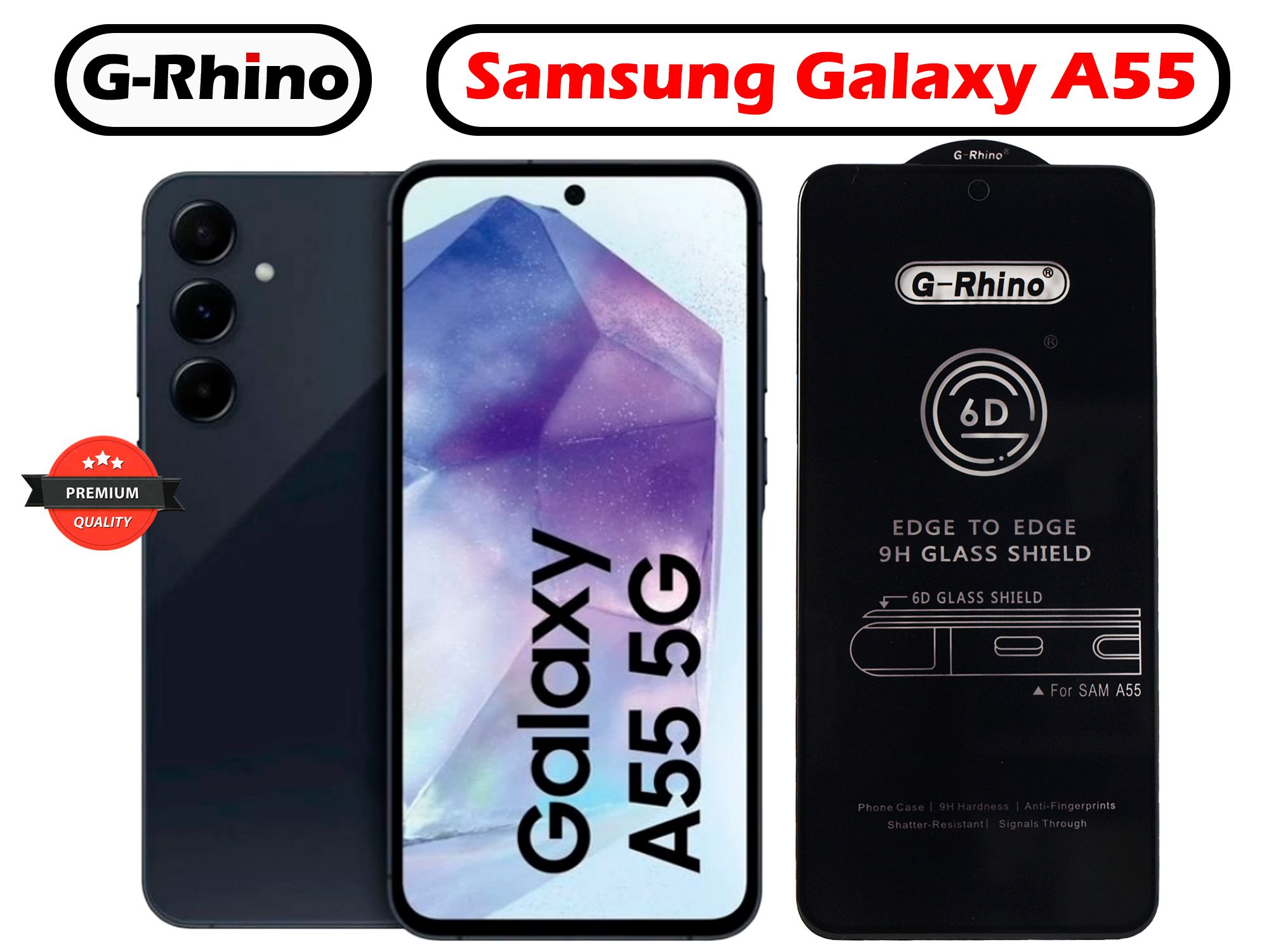 ЗащитноестеклоG-RhinoдляSamsungA55/A55(5G)