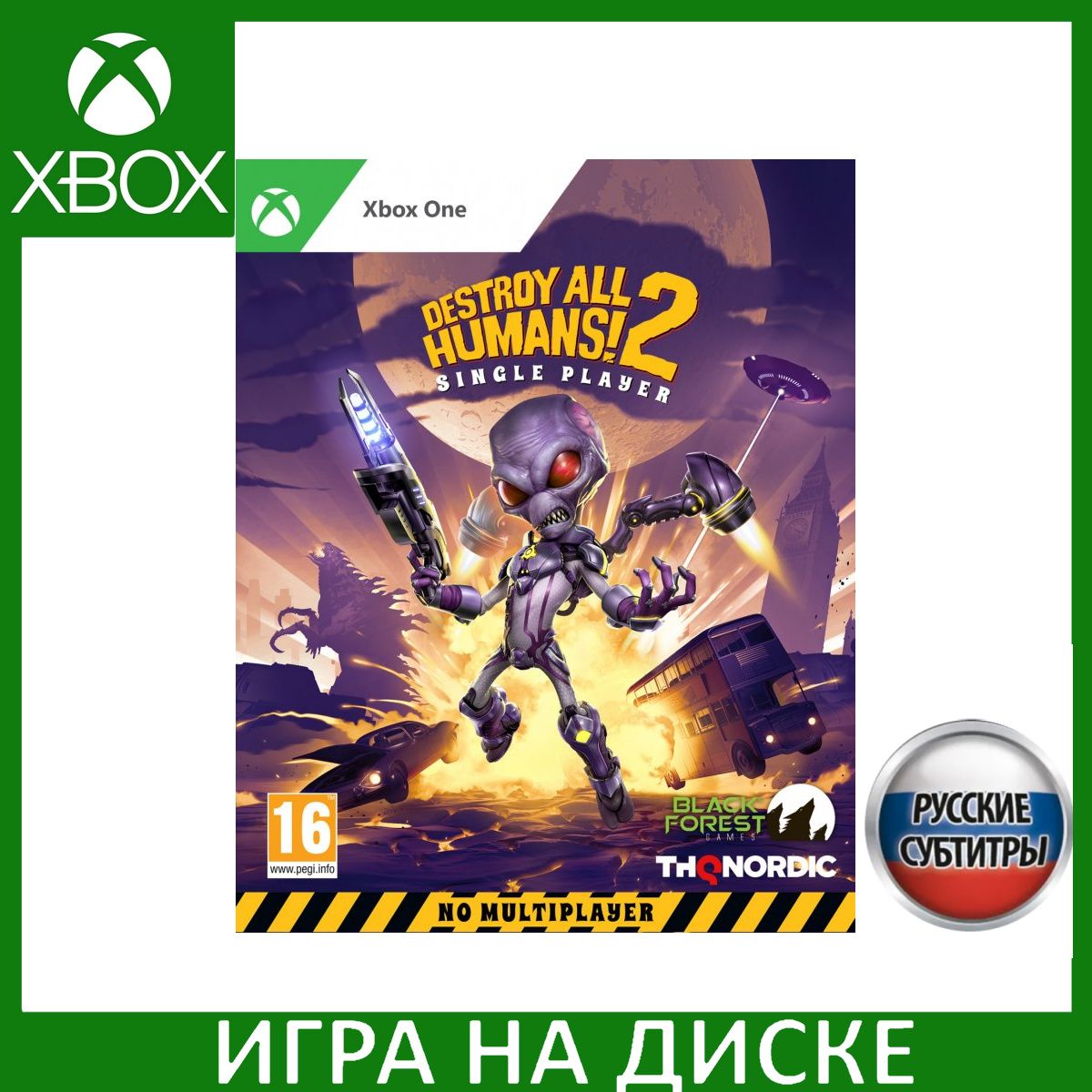 Игра Destroy All Humans! 2 Single Player Русская версия (Xbox One) Диск для  Xbox One