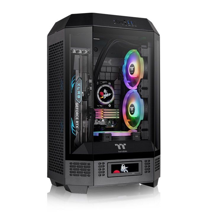 Корпус Thermaltake The Tower 300 черный без БП mATX 11x120mm 5x140mm 2xUSB3.0 2xUSB3.1 audio bott PS