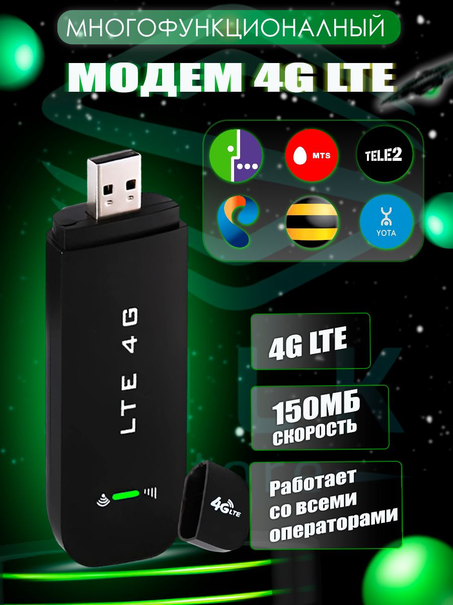 Модем 4g LTE wifi Карманный роутер wifi USB LTE черный