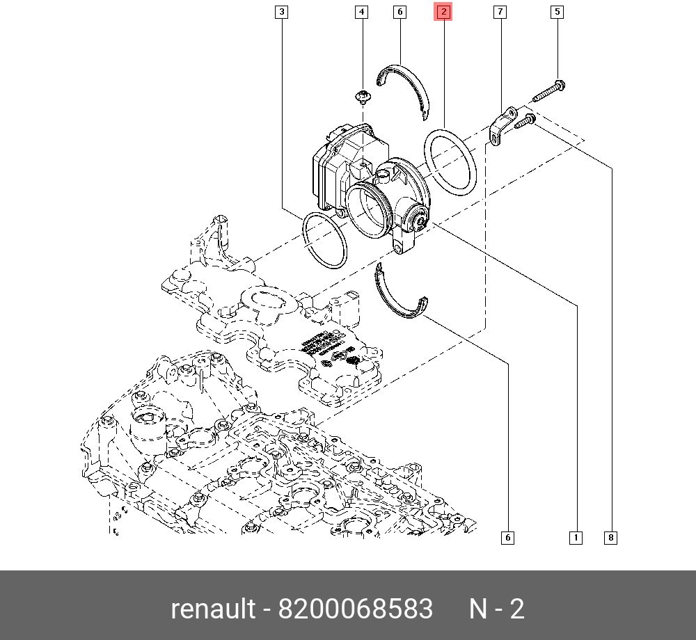 RenaultПрокладкадвигателя,арт.8200068583,1шт.