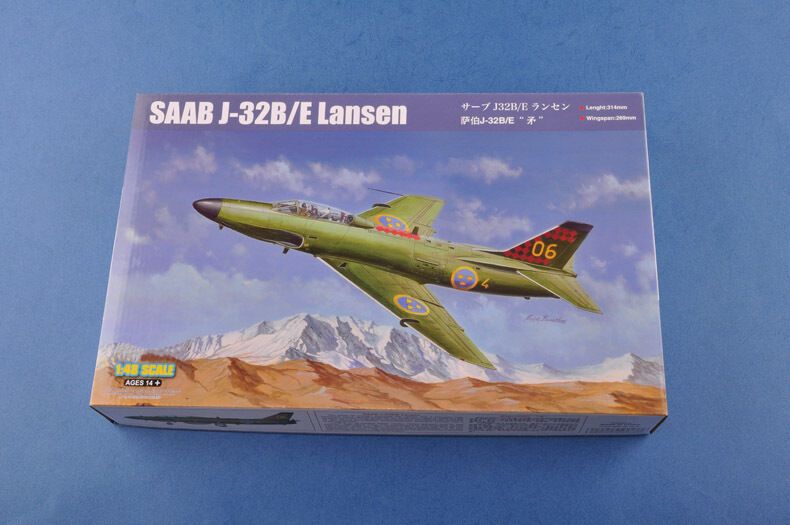 HOBBYBOSS 81752 1/48 SAAB J-32B/E Лансен Модельный комплект Автомобиль