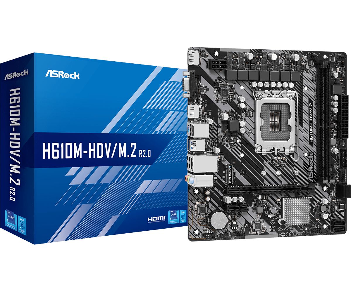 ASRock Материнская плата H610M-HDV/M.2 R2.0 DDR4