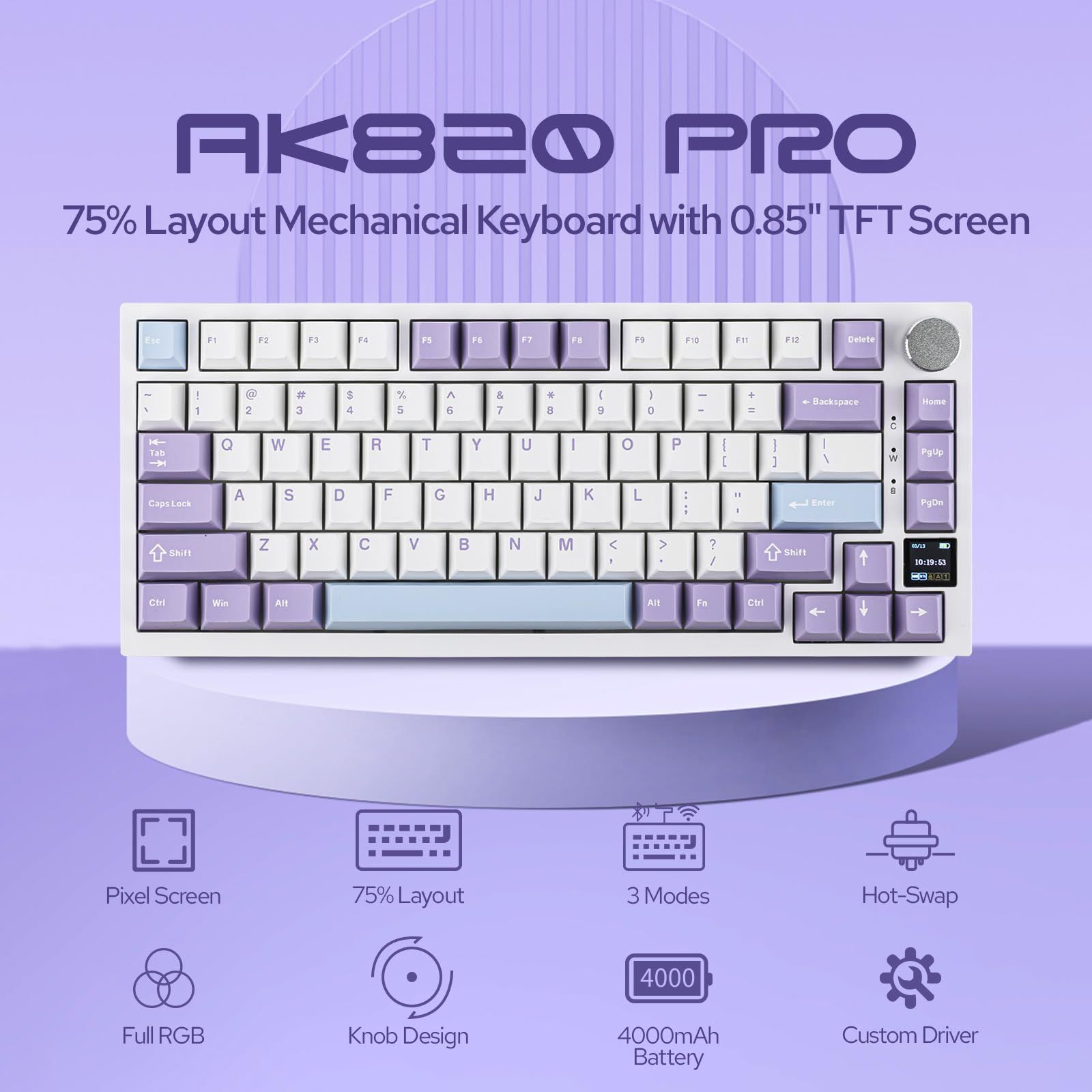 Ajazz ak820 pro как подключить без провода