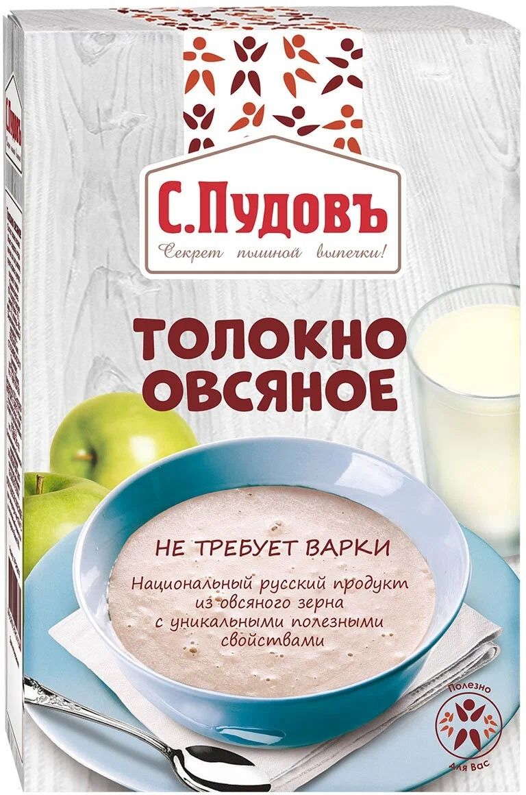 Толокно овсяное С.Пудовъ 400 гр. - купить с доставкой по выгодным ценам в  интернет-магазине OZON (944539283)