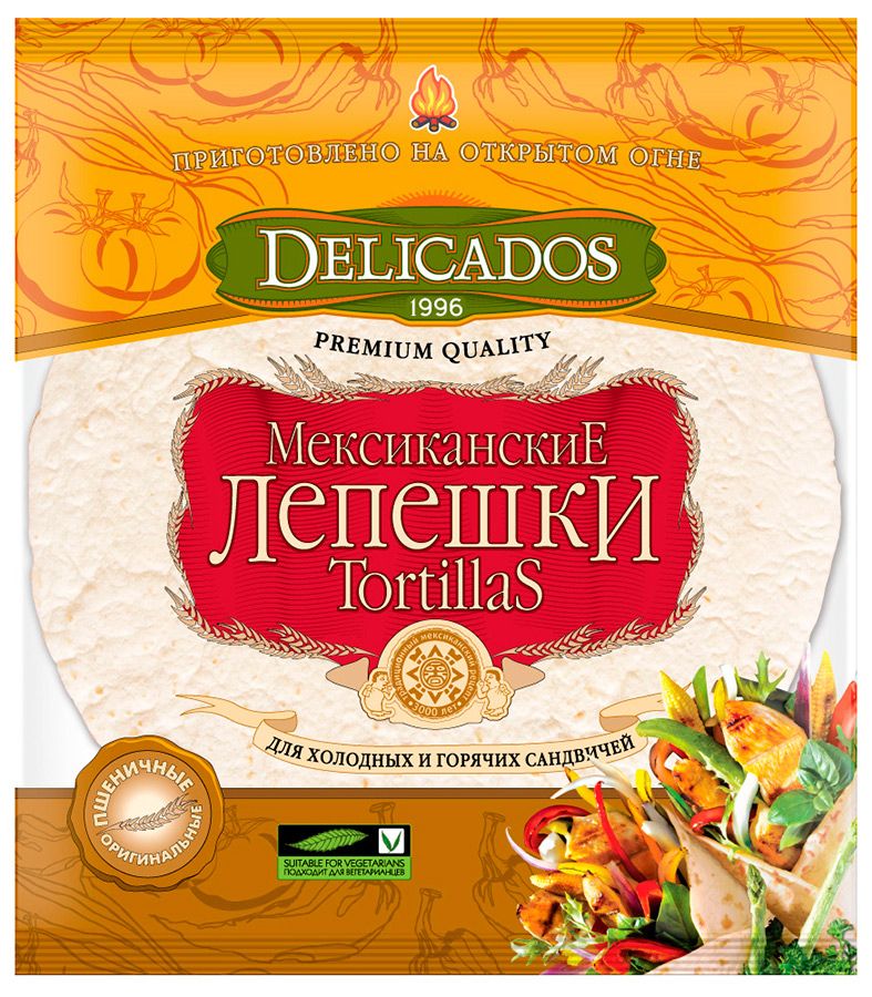 DelicadosЛепешкимексиканскиеTortillasпшеничные,6шт,400г