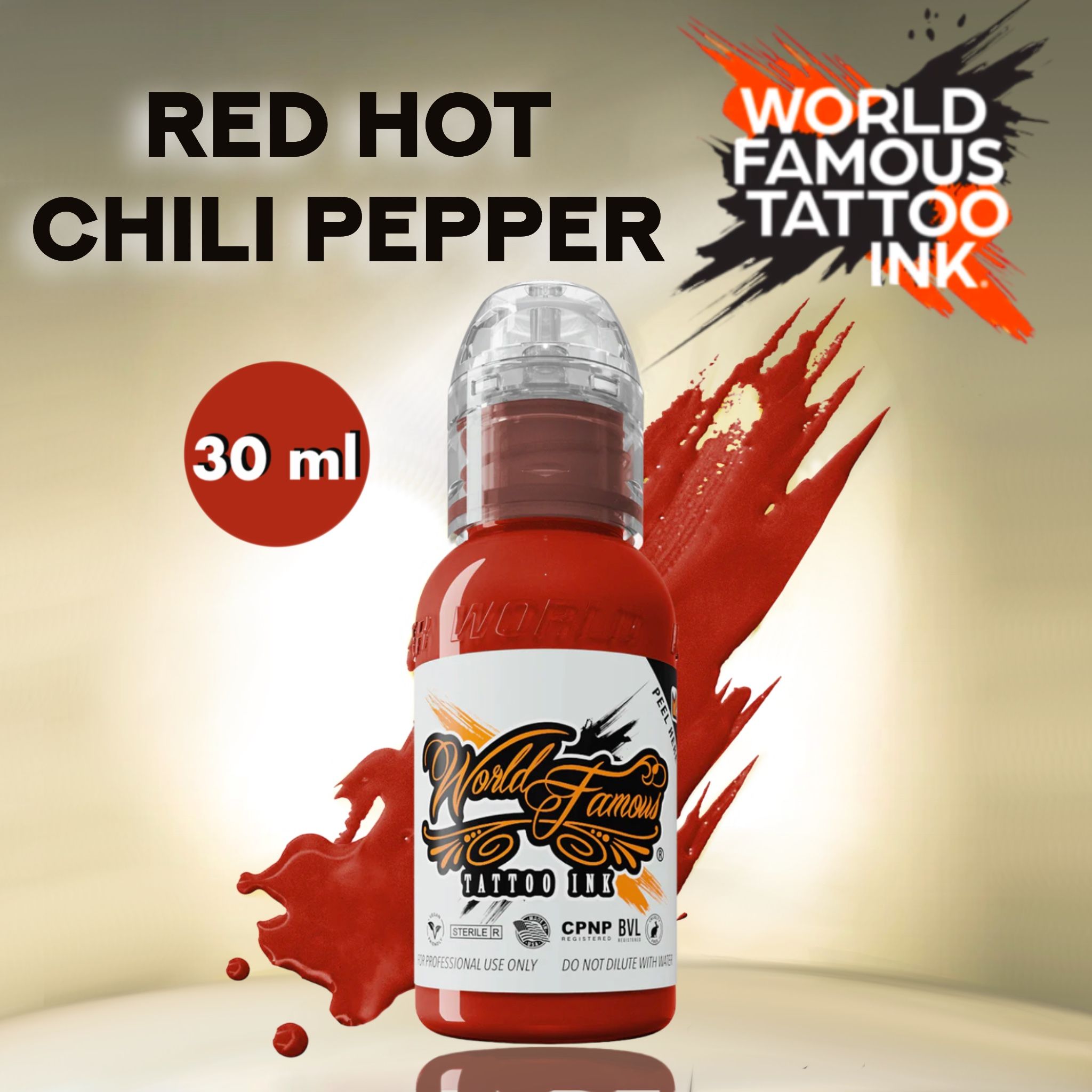 World Famous Red Hot Chili Peper - Краска для татуировки и перманентного макияжа,30мл