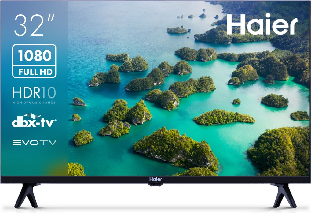 Haier Телевизор 32 Smart TV S2 32" Full HD, черный