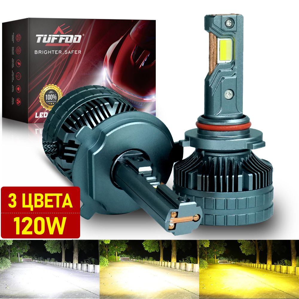 TUFFOOЛампаавтомобильнаяH7,2шт.арт.TF-Z63-【NTS-3Colors-12V-H7】