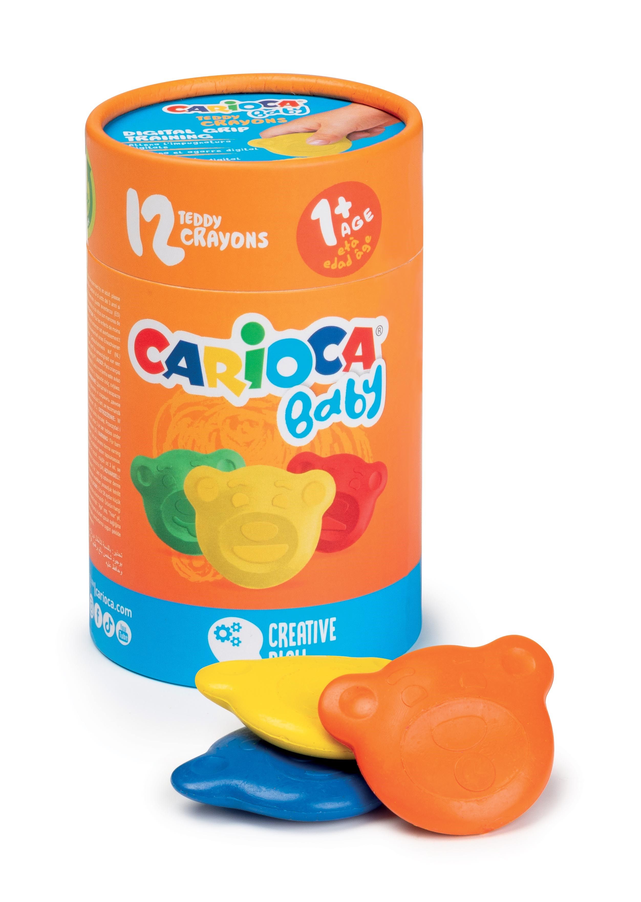 CARIOCA Baby Teddy набор мелков для рисования, 12 цветов 43957