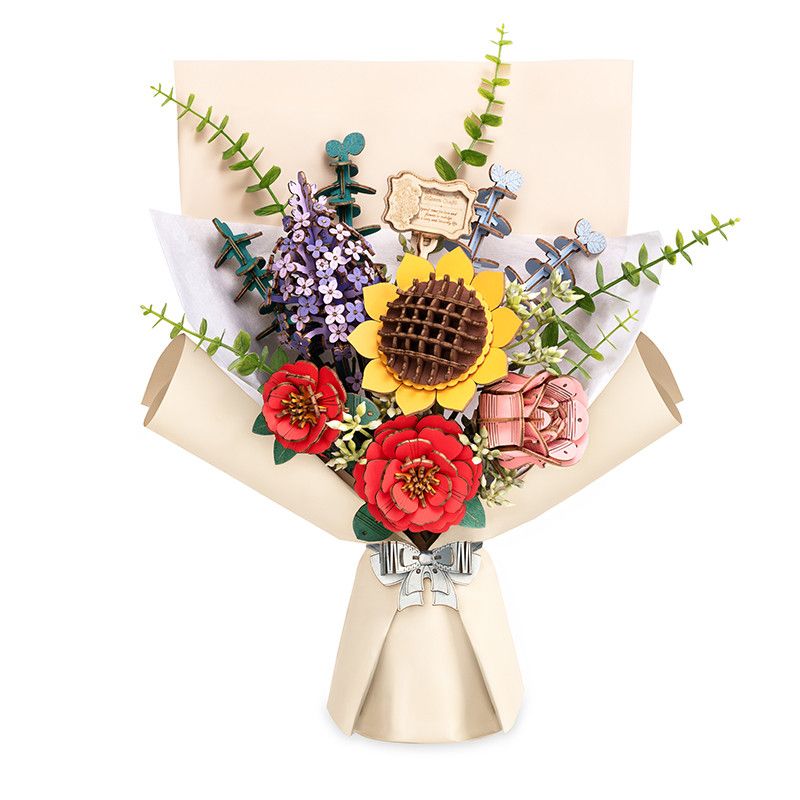 Деревянный конструктор Букет цветов Robotime Wooden Flower Bouquet