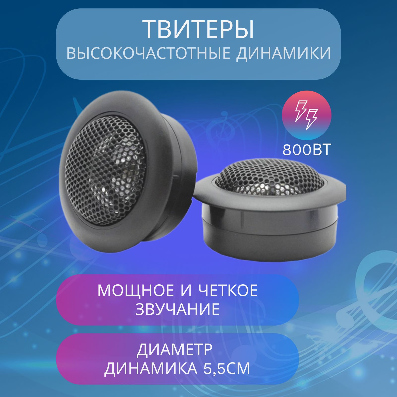 800W Динамики автомобильные пищалки твиттеры Pervoi CTC-120